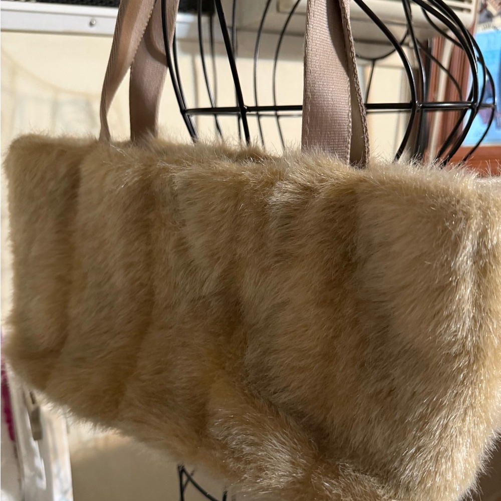 Harveys Tan Shoulder Bag Faux Fur